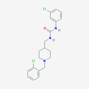 molecular formula C20H23Cl2N3O B3502261 N-{[1-(2-chlorobenzyl)-4-piperidinyl]methyl}-N'-(3-chlorophenyl)urea 