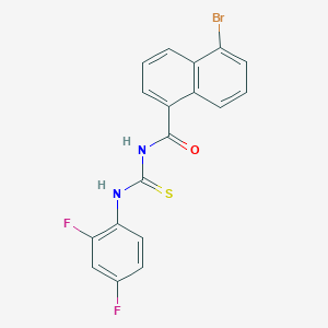 molecular formula C18H11BrF2N2OS B3502264 5-bromo-N-[(2,4-difluorophenyl)carbamothioyl]naphthalene-1-carboxamide 