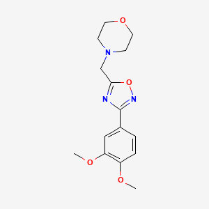 molecular formula C15H19N3O4 B3502279 4-{[3-(3,4-dimethoxyphenyl)-1,2,4-oxadiazol-5-yl]methyl}morpholine 