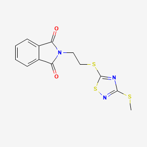 molecular formula C13H11N3O2S3 B3502292 2-(2-{[3-(methylsulfanyl)-1,2,4-thiadiazol-5-yl]sulfanyl}ethyl)-1H-isoindole-1,3(2H)-dione 