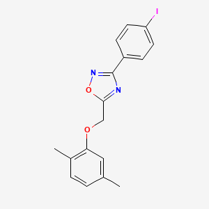 molecular formula C17H15IN2O2 B3502297 5-[(2,5-dimethylphenoxy)methyl]-3-(4-iodophenyl)-1,2,4-oxadiazole 