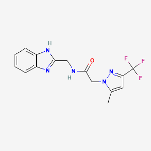 N-(1H-benzimidazol-2-ylmethyl)-2-[5-methyl-3-(trifluoromethyl)-1H-pyrazol-1-yl]acetamide