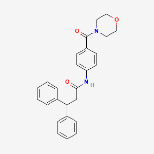 molecular formula C26H26N2O3 B3502363 N-[4-(4-morpholinylcarbonyl)phenyl]-3,3-diphenylpropanamide 