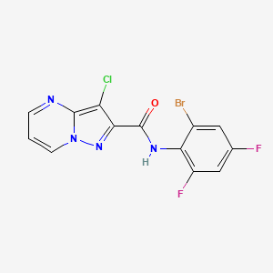 molecular formula C13H6BrClF2N4O B3502387 N-(2-bromo-4,6-difluorophenyl)-3-chloropyrazolo[1,5-a]pyrimidine-2-carboxamide 