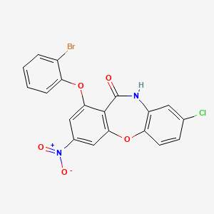 molecular formula C19H10BrClN2O5 B3502399 1-(2-bromophenoxy)-8-chloro-3-nitrodibenzo[b,f][1,4]oxazepin-11(10H)-one 