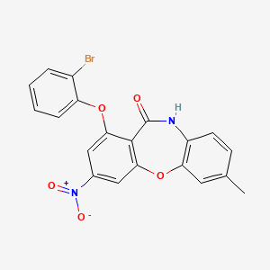 molecular formula C20H13BrN2O5 B3502412 1-(2-bromophenoxy)-7-methyl-3-nitrodibenzo[b,f][1,4]oxazepin-11(10H)-one 