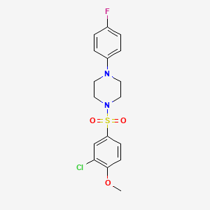 molecular formula C17H18ClFN2O3S B3502422 1-[(3-chloro-4-methoxyphenyl)sulfonyl]-4-(4-fluorophenyl)piperazine 