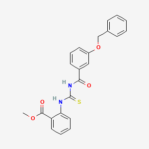 molecular formula C23H20N2O4S B3502431 methyl 2-[({[3-(benzyloxy)benzoyl]amino}carbonothioyl)amino]benzoate 