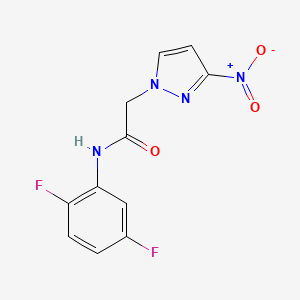molecular formula C11H8F2N4O3 B3502439 N-(2,5-difluorophenyl)-2-(3-nitro-1H-pyrazol-1-yl)acetamide 