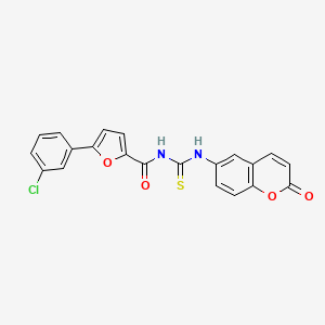 5-(3-chlorophenyl)-N-{[(2-oxo-2H-chromen-6-yl)amino]carbonothioyl}-2-furamide