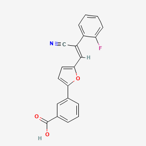 3-{5-[2-cyano-2-(2-fluorophenyl)vinyl]-2-furyl}benzoic acid