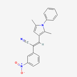 molecular formula C21H17N3O2 B3502501 3-(2,5-dimethyl-1-phenyl-1H-pyrrol-3-yl)-2-(3-nitrophenyl)acrylonitrile 