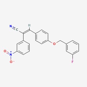 3-{4-[(3-fluorobenzyl)oxy]phenyl}-2-(3-nitrophenyl)acrylonitrile