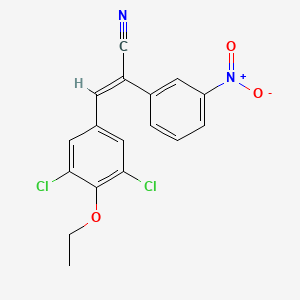 molecular formula C17H12Cl2N2O3 B3502520 3-(3,5-dichloro-4-ethoxyphenyl)-2-(3-nitrophenyl)acrylonitrile 