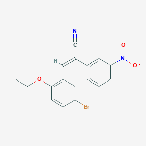 molecular formula C17H13BrN2O3 B3502534 3-(5-bromo-2-ethoxyphenyl)-2-(3-nitrophenyl)acrylonitrile 