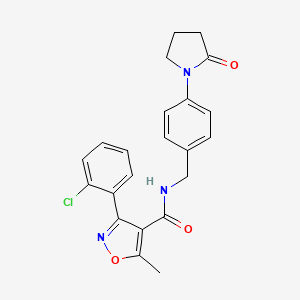 3-(2-chlorophenyl)-5-methyl-N-[4-(2-oxo-1-pyrrolidinyl)benzyl]-4-isoxazolecarboxamide