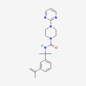 molecular formula C21H27N5O B3502570 N-[1-(3-isopropenylphenyl)-1-methylethyl]-4-(2-pyrimidinyl)-1-piperazinecarboxamide 