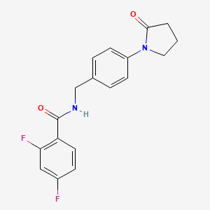 2,4-difluoro-N-[4-(2-oxo-1-pyrrolidinyl)benzyl]benzamide