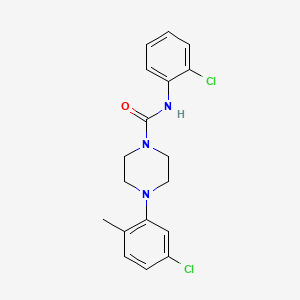 molecular formula C18H19Cl2N3O B3502585 4-(5-chloro-2-methylphenyl)-N-(2-chlorophenyl)-1-piperazinecarboxamide 