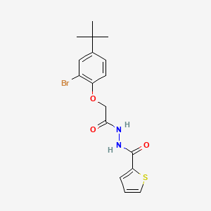N'-[2-(2-bromo-4-tert-butylphenoxy)acetyl]-2-thiophenecarbohydrazide
