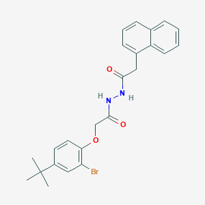 molecular formula C24H25BrN2O3 B3502605 2-(2-bromo-4-tert-butylphenoxy)-N'-(1-naphthylacetyl)acetohydrazide 