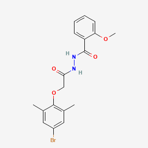 molecular formula C18H19BrN2O4 B3502611 N'-[(4-bromo-2,6-dimethylphenoxy)acetyl]-2-methoxybenzohydrazide 