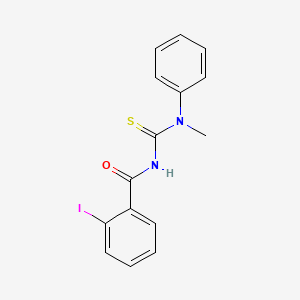 molecular formula C15H13IN2OS B3502629 2-iodo-N-{[methyl(phenyl)amino]carbonothioyl}benzamide 