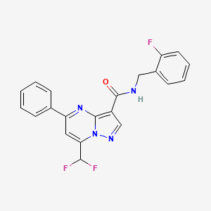 molecular formula C21H15F3N4O B3502644 7-(difluoromethyl)-N-(2-fluorobenzyl)-5-phenylpyrazolo[1,5-a]pyrimidine-3-carboxamide 