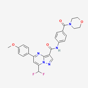 molecular formula C26H23F2N5O4 B3502693 7-(difluoromethyl)-5-(4-methoxyphenyl)-N-[4-(4-morpholinylcarbonyl)phenyl]pyrazolo[1,5-a]pyrimidine-3-carboxamide 