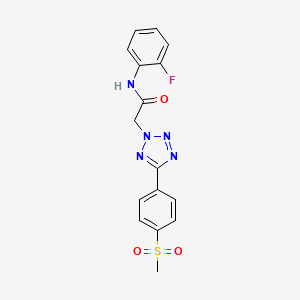 molecular formula C16H14FN5O3S B3502740 N-(2-fluorophenyl)-2-{5-[4-(methylsulfonyl)phenyl]-2H-tetrazol-2-yl}acetamide 