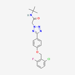 molecular formula C20H21ClFN5O2 B3502745 N-(tert-butyl)-2-(5-{4-[(2-chloro-6-fluorobenzyl)oxy]phenyl}-2H-tetrazol-2-yl)acetamide 