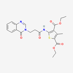 diethyl 3-methyl-5-{[3-(4-oxo-3(4H)-quinazolinyl)propanoyl]amino}-2,4-thiophenedicarboxylate