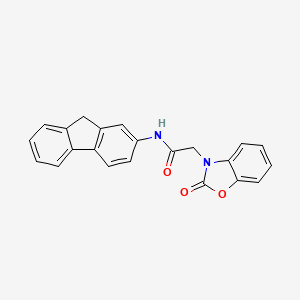 molecular formula C22H16N2O3 B3502778 N-9H-fluoren-2-yl-2-(2-oxo-1,3-benzoxazol-3(2H)-yl)acetamide 