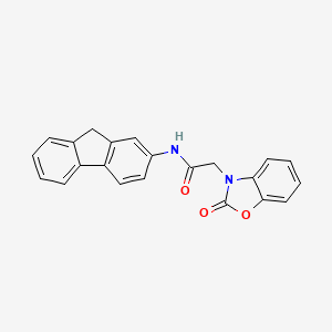 molecular formula C22H16N2O3 B3502778 N-(9H-fluoren-2-yl)-2-(2-oxo-1,3-benzoxazol-3(2H)-yl)acetamide 