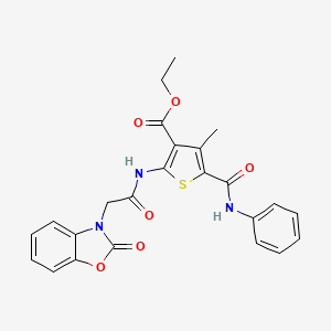 ethyl 5-(anilinocarbonyl)-4-methyl-2-{[(2-oxo-1,3-benzoxazol-3(2H)-yl)acetyl]amino}-3-thiophenecarboxylate