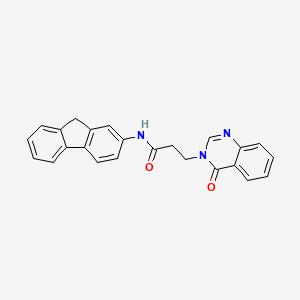 molecular formula C24H19N3O2 B3502790 N-9H-fluoren-2-yl-3-(4-oxo-3(4H)-quinazolinyl)propanamide 