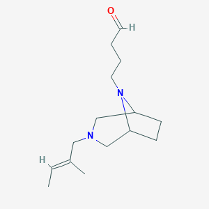 molecular formula C15H26N2O B035028 8-Butyryl-3-(2-methyl-2-butenyl)-3,8-diazabicyclo(3.2.1)octane CAS No. 101607-39-0