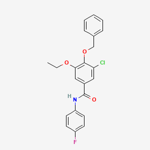 4-(benzyloxy)-3-chloro-5-ethoxy-N-(4-fluorophenyl)benzamide