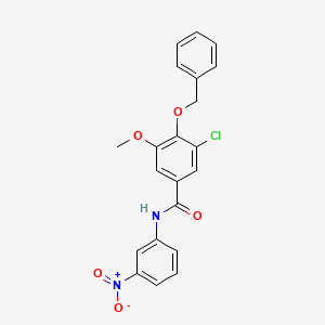 molecular formula C21H17ClN2O5 B3502815 4-(benzyloxy)-3-chloro-5-methoxy-N-(3-nitrophenyl)benzamide 