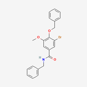 molecular formula C22H20BrNO3 B3502826 N-benzyl-4-(benzyloxy)-3-bromo-5-methoxybenzamide 