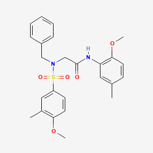 N~2~-benzyl-N~1~-(2-methoxy-5-methylphenyl)-N~2~-[(4-methoxy-3-methylphenyl)sulfonyl]glycinamide