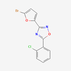 3-(5-bromo-2-furyl)-5-(2-chlorophenyl)-1,2,4-oxadiazole