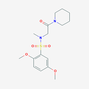 2,5-dimethoxy-N-methyl-N-[2-oxo-2-(1-piperidinyl)ethyl]benzenesulfonamide