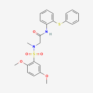 molecular formula C23H24N2O5S2 B3502890 N~2~-[(2,5-dimethoxyphenyl)sulfonyl]-N~2~-methyl-N~1~-[2-(phenylthio)phenyl]glycinamide 