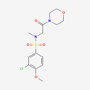 molecular formula C14H19ClN2O5S B3502927 3-chloro-4-methoxy-N-methyl-N-[2-(4-morpholinyl)-2-oxoethyl]benzenesulfonamide 