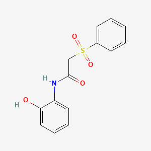 molecular formula C14H13NO4S B3502964 N-(2-hydroxyphenyl)-2-(phenylsulfonyl)acetamide 