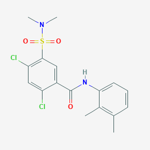 molecular formula C17H18Cl2N2O3S B3502970 2,4-dichloro-5-[(dimethylamino)sulfonyl]-N-(2,3-dimethylphenyl)benzamide 