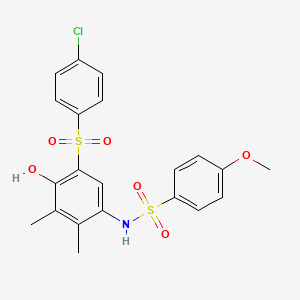 N-{5-[(4-chlorophenyl)sulfonyl]-4-hydroxy-2,3-dimethylphenyl}-4-methoxybenzenesulfonamide