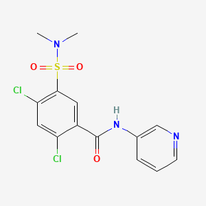 2,4-dichloro-5-[(dimethylamino)sulfonyl]-N-pyridin-3-ylbenzamide