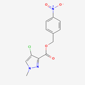 molecular formula C12H10ClN3O4 B3503021 4-nitrobenzyl 4-chloro-1-methyl-1H-pyrazole-3-carboxylate 